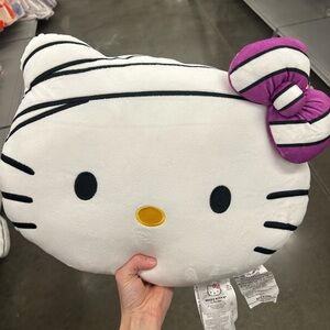 Hello Kitty Face Pillow with Purple Bow
